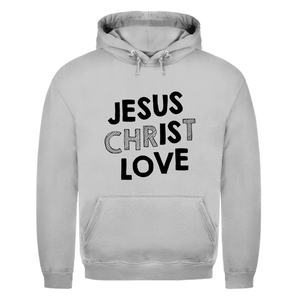 Herren Hoodie jesus christ love