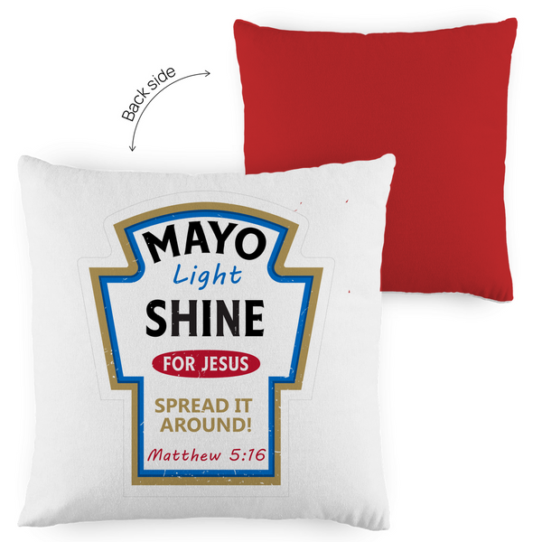 Kopfkissen zweifarbig mayo light shine Matthew 5:16