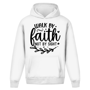 Oversize Hoodie Ohne Kordel walk by faith not by sight