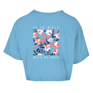 Damen Oversize Crop Top it is well with my soul