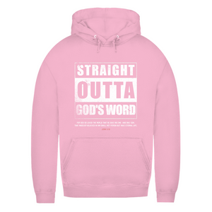 Damen Hoodie straight outta gods word john 3:16