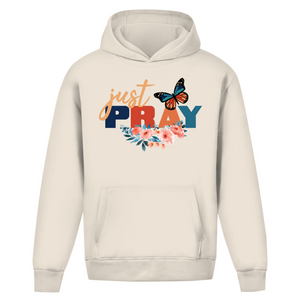 Oversize Hoodie Ohne Kordel just pray