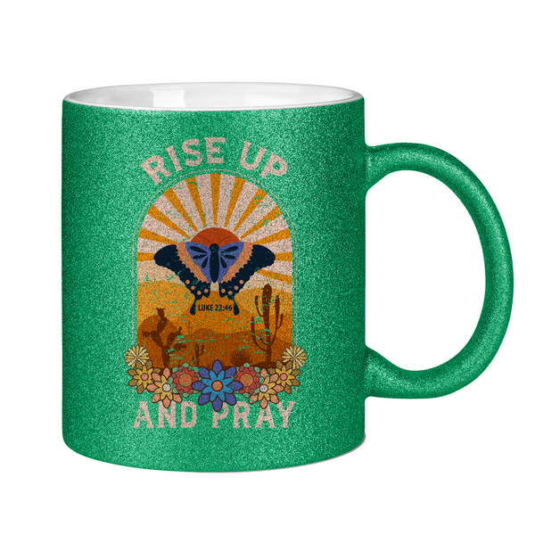 Glitzertasse rise up and pray