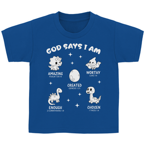 Kinder T-Shirt god says i am amazing psalm 139:14