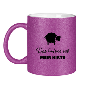 Glitzertasse der herr ist mein hirte
