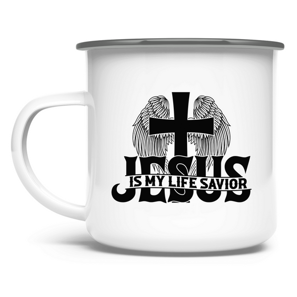 Emaille Tasse jesus is my life savior