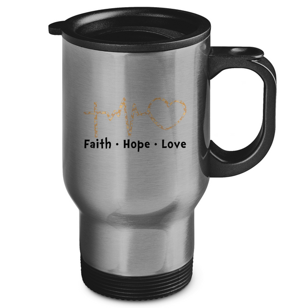 Edelstahl-Thermobecher faith hope love