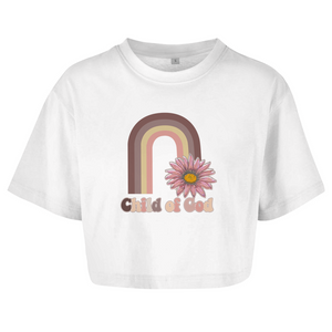 Damen Oversize Crop Top child of god