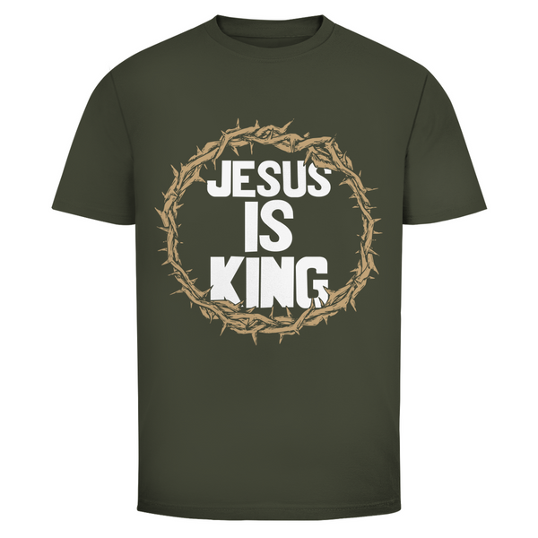 Herren T-Shirt jesus is king dornenkrone