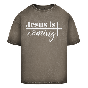 Oversize Washed T-Shirt jesus is comig