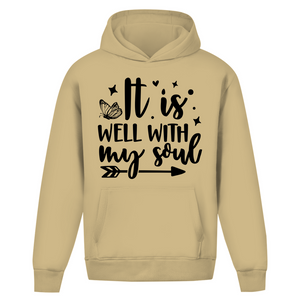 Oversize Hoodie Ohne Kordel it is well with my soul