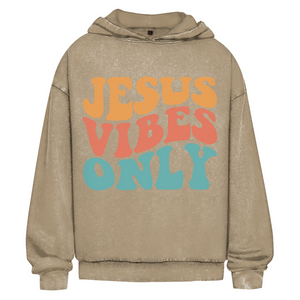 Oversize Washed Hoodie jesus vibes only