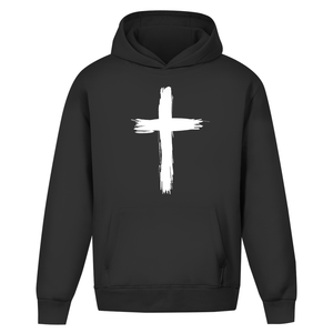 Oversize Hoodie Ohne Kordel kreuz