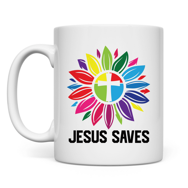 Tasse jesus saves blume