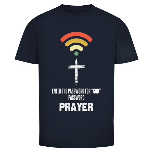 Herren T-Shirt enter the password for god