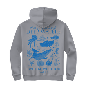 Herren Zipper Hoodie deep waters isaiah 43:2