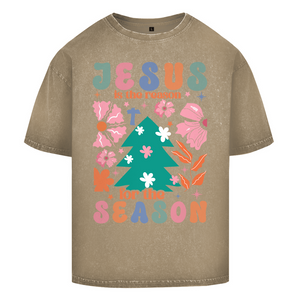 Oversize Washed T-Shirt jesus is reason for the season