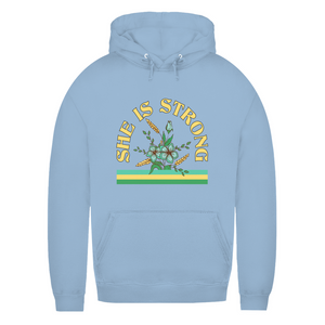 Damen Hoodie she is strong