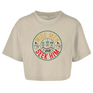 Damen Oversize Crop Top wise men seek him