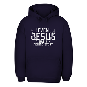 Unisex Oversize Hoodie even jesus has a fishing story angler