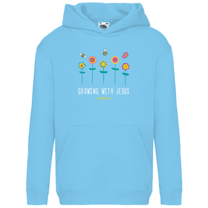 Kinder Hoodie growing with jesus 2 peter 3:18