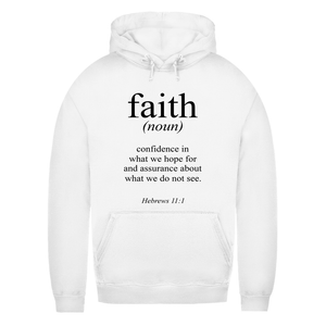 Damen Hoodie faith hebrews 11:1