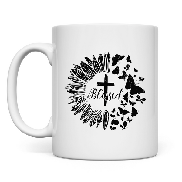 Tasse blessed sonneblume schmetterling