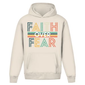 Oversize Hoodie Ohne Kordel faith over fear
