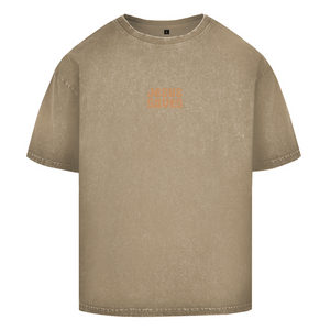 Oversize Washed T-Shirt jesus saves john 3:16-17