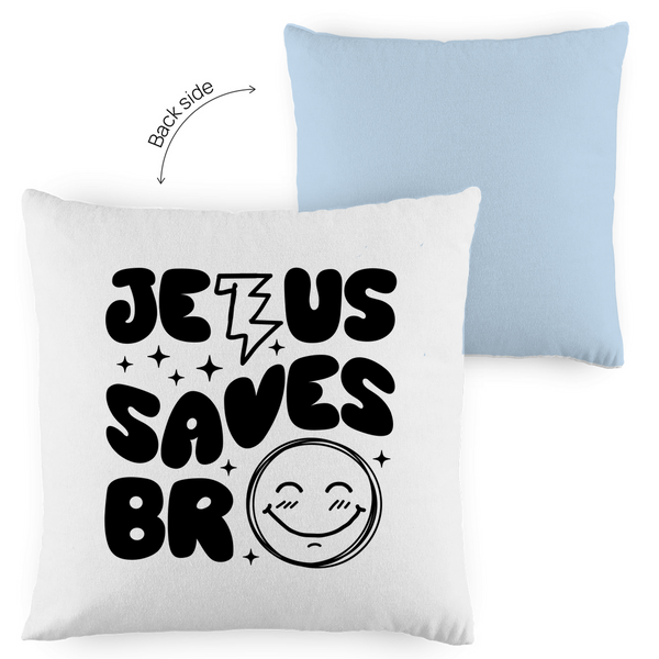 Kopfkissen zweifarbig jesus saves bro