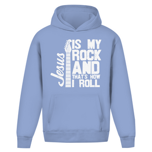 Oversize Hoodie Ohne Kordel jesus is my rock guitarist