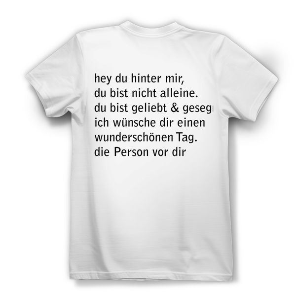 Damen Bio T-Shirt hey du hinter mir