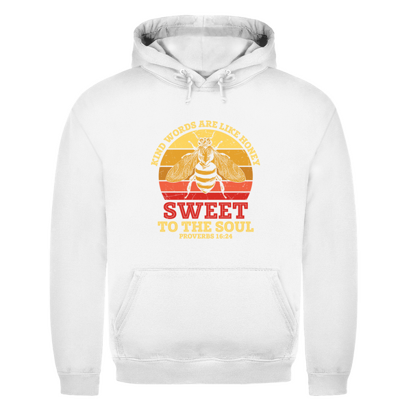 Herren Hoodie kind words are like honey proverbs 16:24