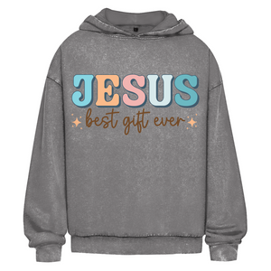 Oversize Washed Hoodie jesus best gift ever