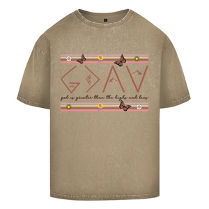 Oversize Washed T-Shirt god is greater than the highs and lows
