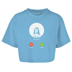 Damen Oversize Crop Top jesus calling
