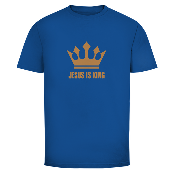 Herren T-Shirt jesus is king krone