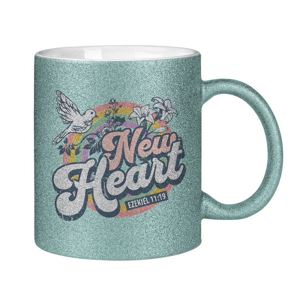 Glitzertasse new heart ezekiel 11:19