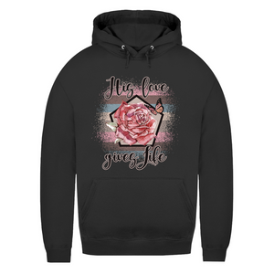 Damen Hoodie his love gives life