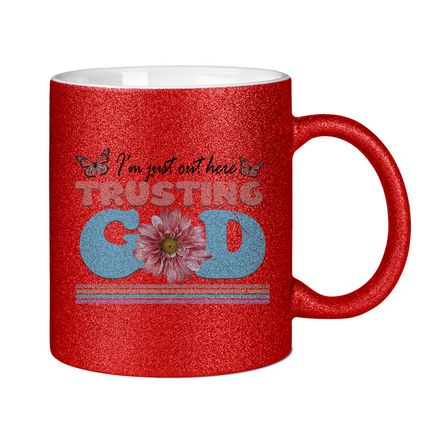 Glitzertasse trusting god