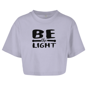 Damen Oversize Crop Top be the light