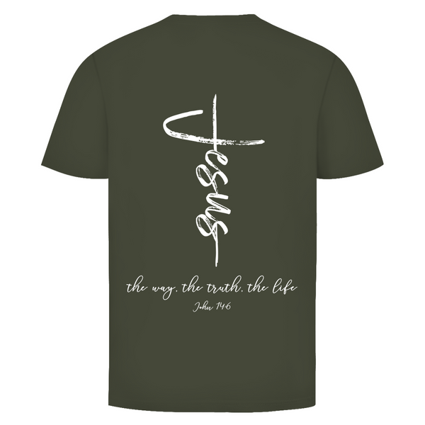 Herren T-Shirt the way the truth the life john 14:6