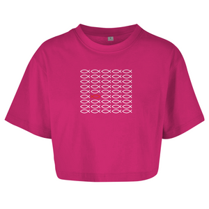 Damen Oversize Crop Top fisch symbol ICHTHYS