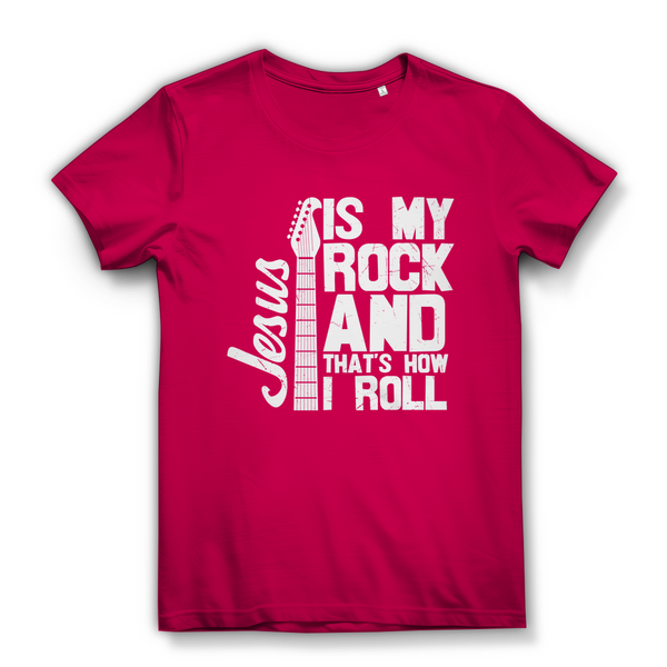 Damen Bio T-Shirt jesus is my rock guitarist