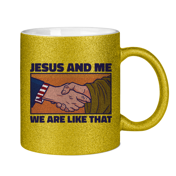 Glitzertasse jesus and me