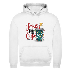 Herren Hoodie jesus fills my cup psalm 23.5