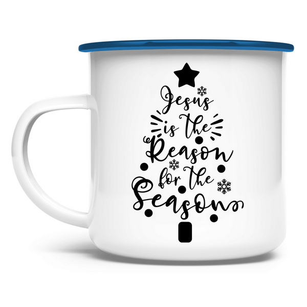 Emaille Tasse jesus is the reason for the season weihnachten