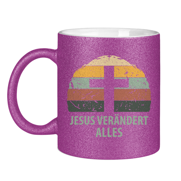 Glitzertasse jesus verändert alles