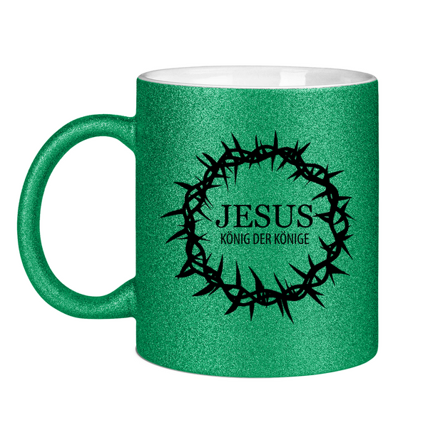 Glitzertasse jesus könig der könige