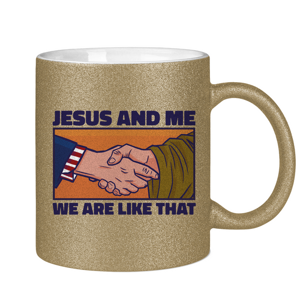 Glitzertasse jesus and me